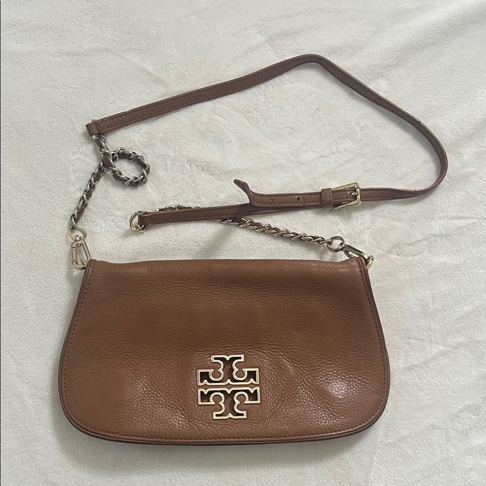 Tory Burch Brown Leather Crossbody Bag
